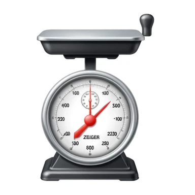 klassische analoge Gewichtswaage mit Zeiger, weißer Hintergrund sticker