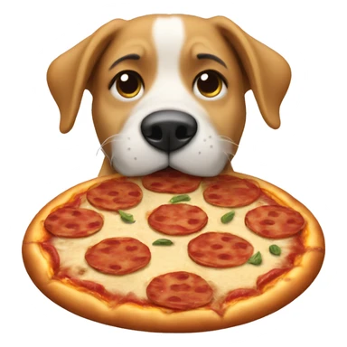 Dog eat pizza sticker