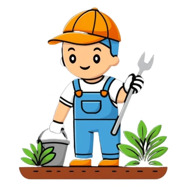 black gardener sticker