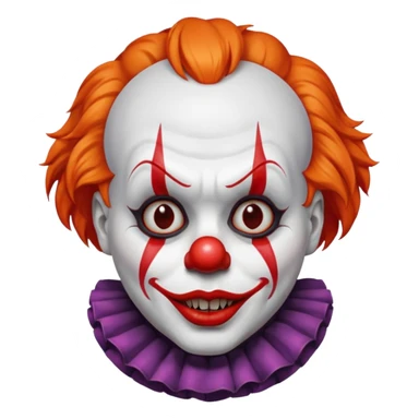 The clown from the movie IT With a little orange hair with the scary lip sticker