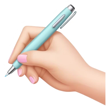 hand writes pastel pen sticker