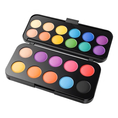 makeup palette with a usage progress bar sticker