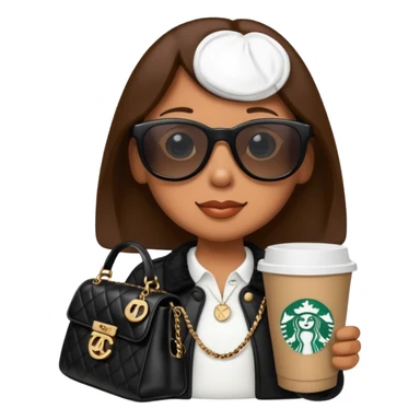 snoopy in a desk with starbucks and his chanel purse sticker