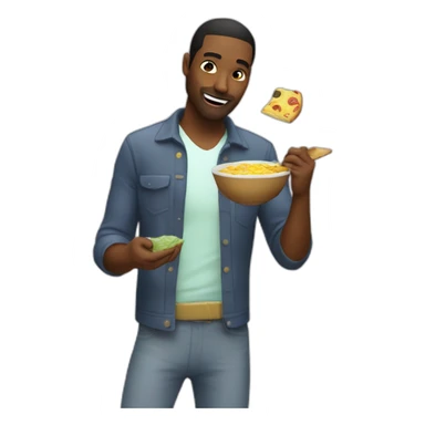 Persona comiendo una berenjena cruda a mordiscos sticker