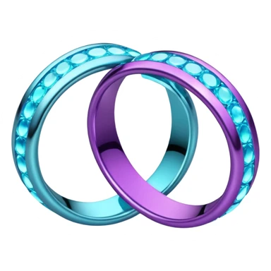 glitter purple and cian marry ring sticker