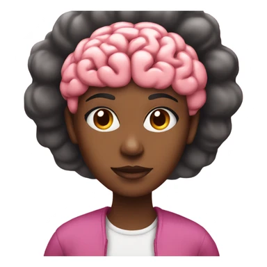 black woman with pink brain-power sticker