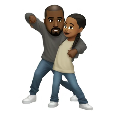 Kanye west and north west dabbing sticker