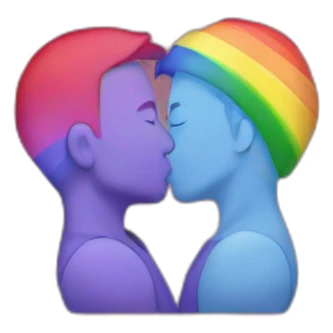 Gay kissing at pride sticker