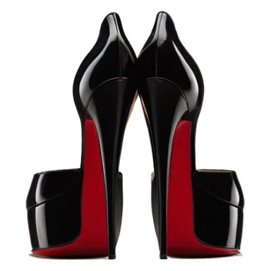 heel black patent christian louboutin dafolie sticker