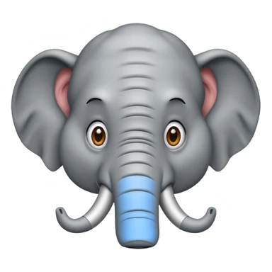 generate a confused elephant who is also in a state of panic sticker