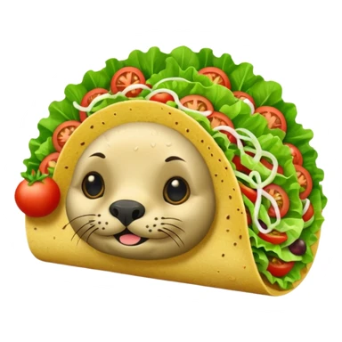 a seal as a taco  sticker