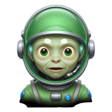 Neon gollum with a space helmet on sticker