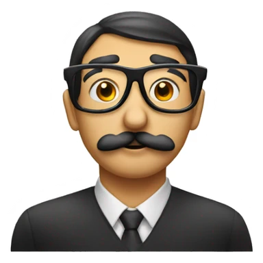 glasses mustache and nose with eyebrows disguise  sticker