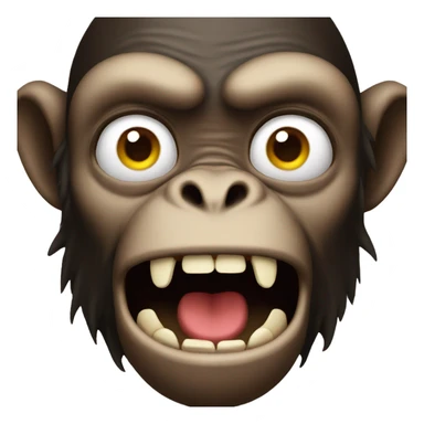 Monkey in terror sticker