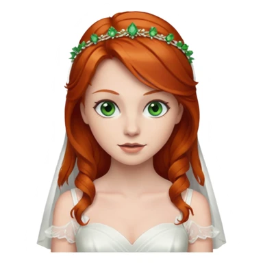 Redhead bride with green eyes sticker