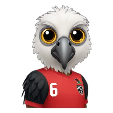 vulture wearing flamengo soccer tshirt sticker