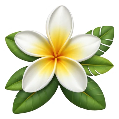 Frangipani flower emoji sticker