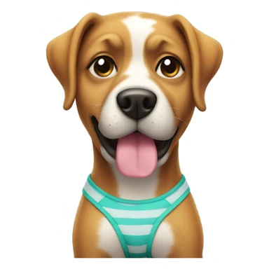 Dog with bikini sticker
