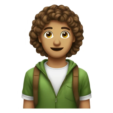 un ragazzo con una ragazza abbracciati lei con i capelli ricci e occhi verdi lui capelli lisci e marroni e occhi verdi sticker