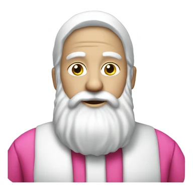 White Santa Claus with pink suit sticker