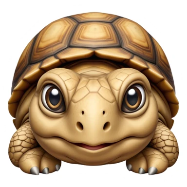 cinematic-tortoise-realistic--emoji,,-wrinkled-wise-face-peering-ahead-with-calm-determination,-cute large-eyes-reflecting-centuries of wisdom, sticker