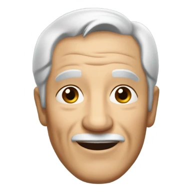 grandpa with black hair sticker