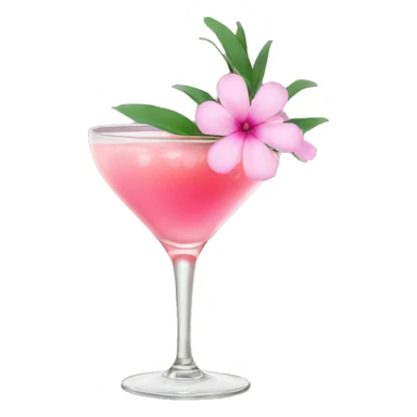 Cocktail with pink flowers sticker