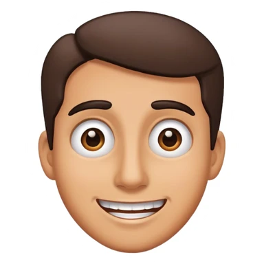 Confused eyebrows and big smile ￼ sticker