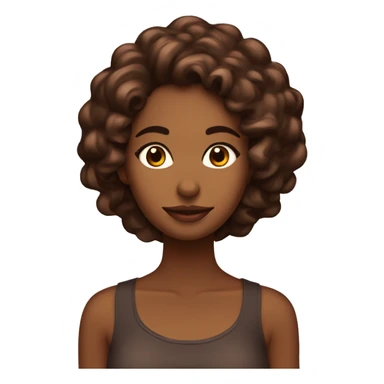 Chica de cabello rizado color chocolate durmiendo  sticker