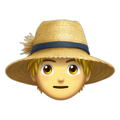 Naruto avec le chapeau de paille de luffy sticker