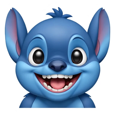 Stitch from Lilo and Stitch, laughing sticker