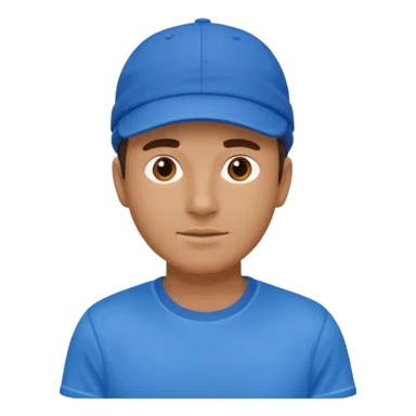 blue tennis hat and blue tshirt man sticker