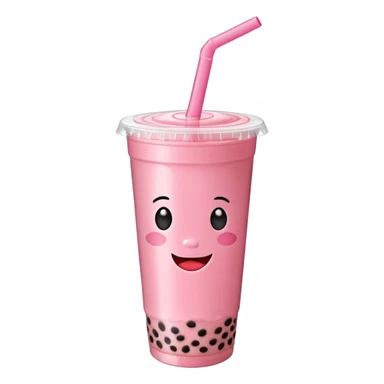 strawberry boba milk tea sticker
