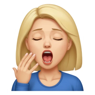 woman  Yawning without Hand sticker