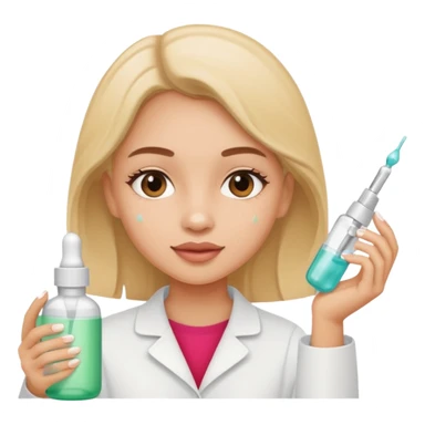 Chica haciendo su skincare sticker