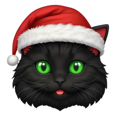 Black fluffy cat goes on holiday sticker