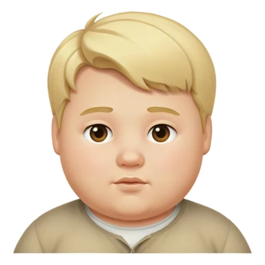 A blonde boy who is fat sticker