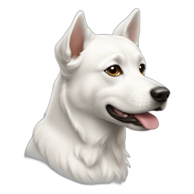 Chien blanc sticker