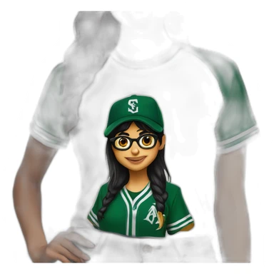 Mia Khalifa slytherin baseball tshirt sticker