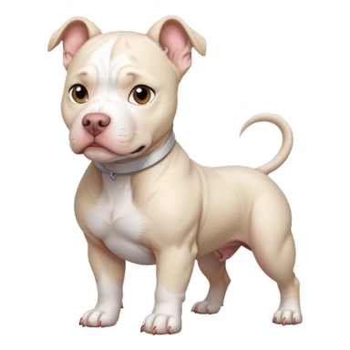 femail white pitbull sticker