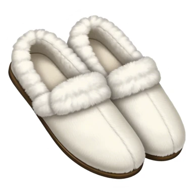 white fluffy slippers sticker