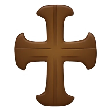 Cross brown sticker