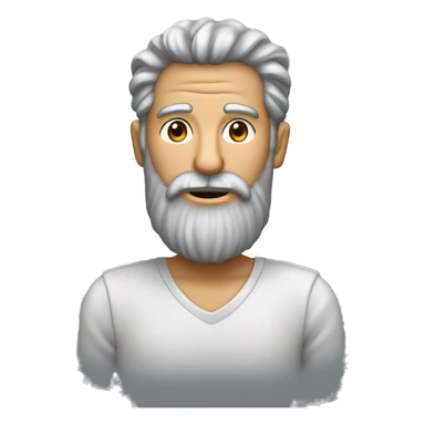 Homme âgé cheveux noir long barbe grise longue avec caméra en main sticker