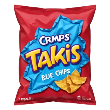 takiss  blue chips bag
 sticker