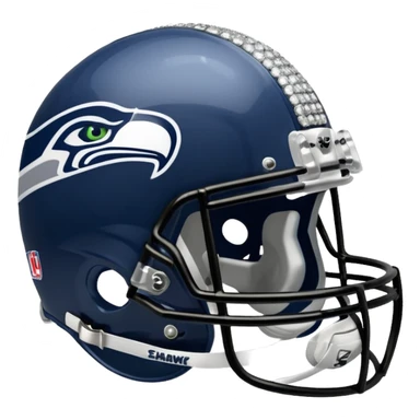 NFL Seahawks logo helmut with diamonds bling  sticker