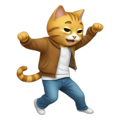 un chat qui fait un dab sticker