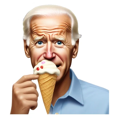 Joe Biden Eating Ice Cream sticker