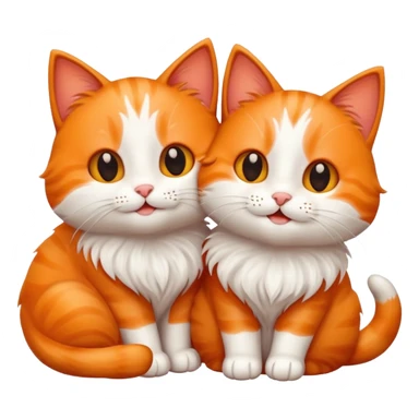 two happy cats in love sticker