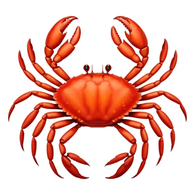 A live crab with only eight legs and two pincers sticker