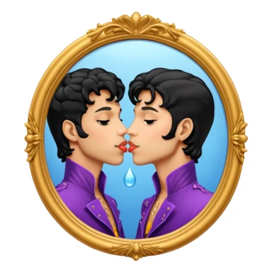 prince the singer kissing the mirror sticker